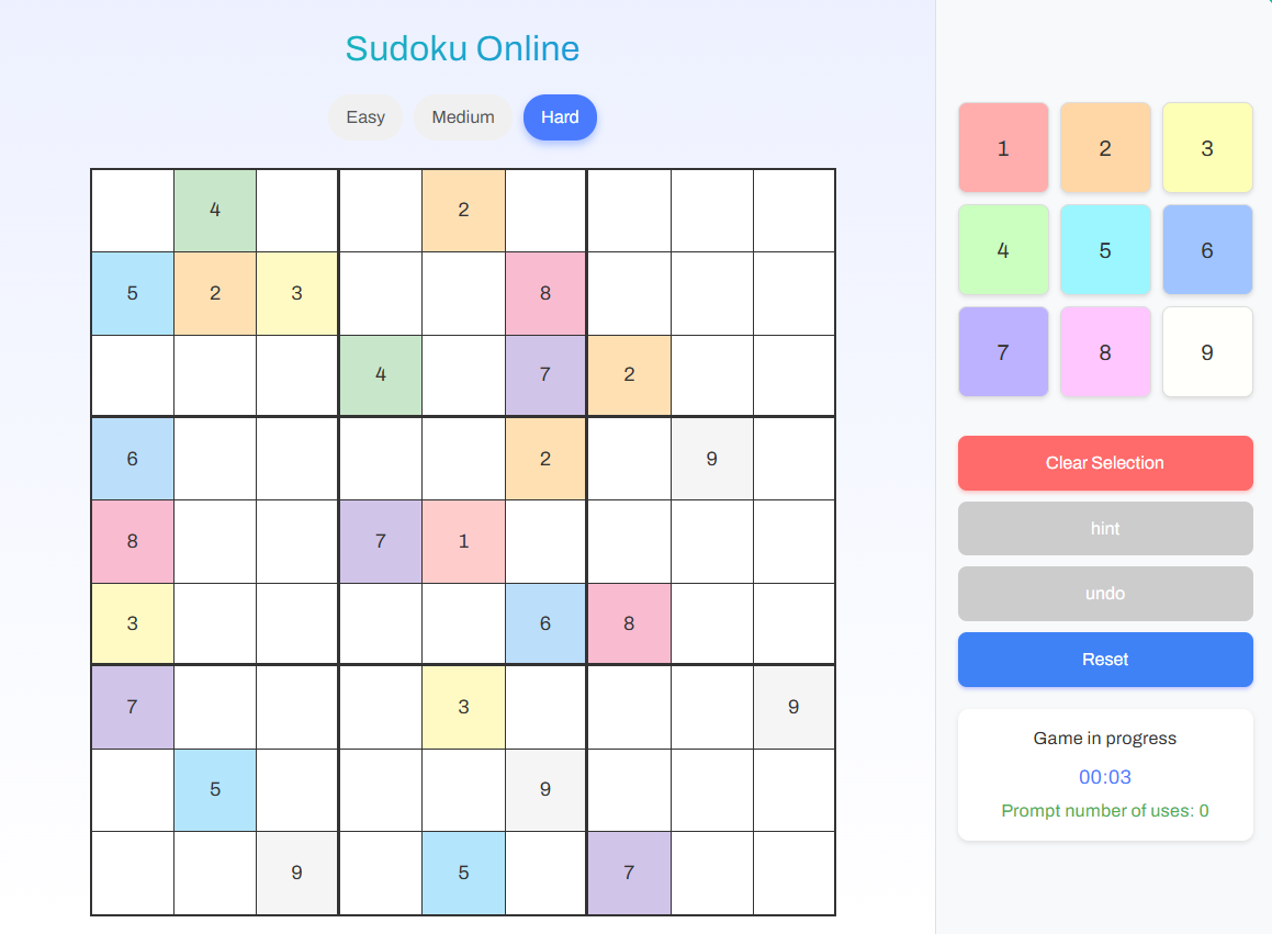 數獨在線遊戲
